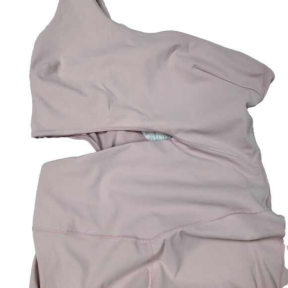Free People‎ Transcend Limits Legging Jumpsuit L Pink Stretch Cutout Fitness - Picture 5 of 9